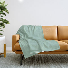 1950s Mint Green Solid Throw Blanket