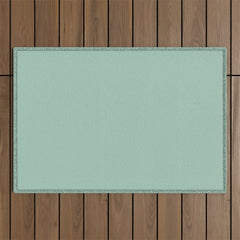 1950s Mint Green Solid Outdoor Rug