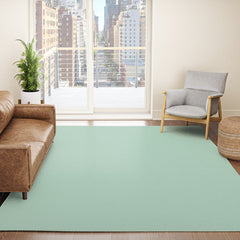 1950s Mint Green Solid Rug