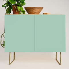 1950s Mint Green Solid Credenza