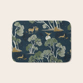 A Forest Awakens Full Moon Bath Mat