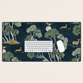 A Forest Awakens Full Moon Desk Mat
