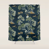 A Forest Awakens Full Moon Shower Curtain