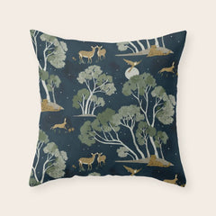 A Forest Awakens Full Moon Throw Pillow