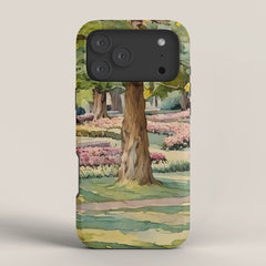 A beautiful day at the park iPhone Case