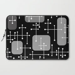 1950s Eames Era Art Crosshairs Black White Laptop Sleeve