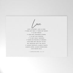 1 Corinthians 13 Love Is Patient Love Is Kind Love Never Fails Bible Verse Print Scripture Christian Welcome Mat
