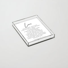1 Corinthians 13 Love Is Patient Love Is Kind Love Never Fails Bible Verse Print Scripture Christian Acrylic Tray
