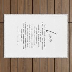 1 Corinthians 13 Love Is Patient Love Is Kind Love Never Fails Bible Verse Print Scripture Christian Outdoor Rug