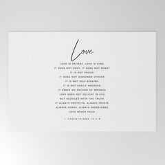 1 Corinthians 13 Love Is Patient Love Is Kind Love Never Fails Bible Verse Print Scripture Christian Welcome Mat
