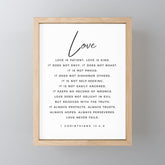 1 Corinthians 13 Love Is Patient Love Is Kind Love Never Fails Bible Verse Print Scripture Christian Mini Art Print