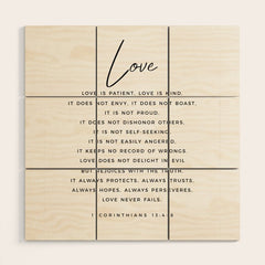 1 Corinthians 13 Love Is Patient Love Is Kind Love Never Fails Bible Verse Print Scripture Christian Wood Wall Art