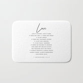 1 Corinthians 13 Love Is Patient Love Is Kind Love Never Fails Bible Verse Print Scripture Christian Bath Mat