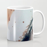 708 - a minimal mixed media abstract piece in blues, pinks, and white Coffee Mug