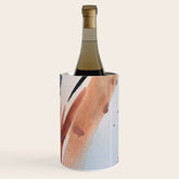 708 - a minimal mixed media abstract piece in blues, pinks, and white Wine Chiller