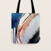 708 - a minimal mixed media abstract piece in blues, pinks, and white Tote Bag