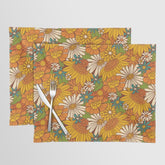 70s Retro Floral Placemat