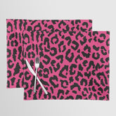 2000s leopard-black on hot pink Placemat