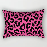 2000s leopard-black on hot pink Rectangular Pillow