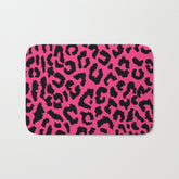 2000s leopard-black on hot pink Bath Mat