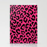 2000s leopard-black on hot pink Stationery Card