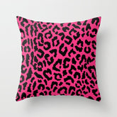 2000s leopard-black on hot pink Throw Pillow