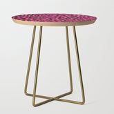 2000s leopard-black on hot pink Side Table