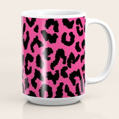 2000s leopard-black on hot pink Coffee Mug