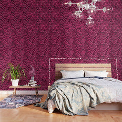 2000s leopard-black on hot pink Wallpaper