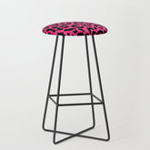 2000s leopard-black on hot pink Stool