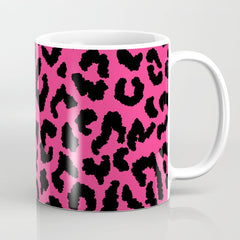 2000s leopard-black on hot pink Coffee Mug