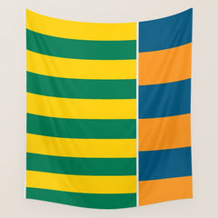 1970s Retro Stripes Wall Tapestry