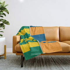 1970s Retro Stripes Throw Blanket