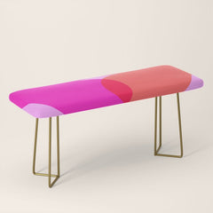 BISOU' Vibrant Minimal French Love kiss Art Bench