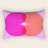 BISOU' Vibrant Minimal French Love kiss Art Rectangular Pillow