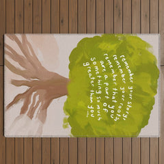 "Remember Your Story, Remember Your Roots, Remember That You Are A Part Of Something So Much Greater Than You." Outdoor Rug
