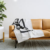 A Family Of Five White Background Throw Blanket