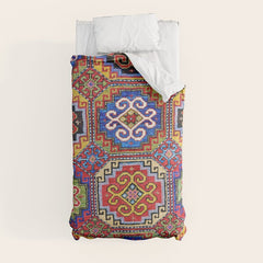 19th Century Armenian Kazak dated 1896 Comforter