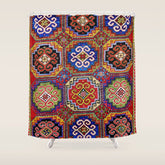 19th Century Armenian Kazak dated 1896 Shower Curtain