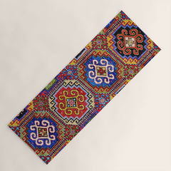 19th Century Armenian Kazak dated 1896 Yoga Mat