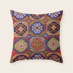 19th Century Armenian Kazak dated 1896 Throw Pillow