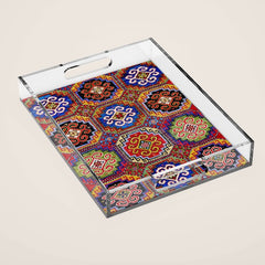 19th Century Armenian Kazak dated 1896 Acrylic Tray