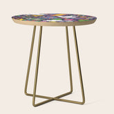 60s 70s psychedelic Modern Christmas Confetti Pattern Side Table