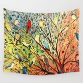 27 Birds Wall Tapestry