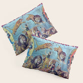 1910 Barnum & Bailey Circus Dancing Lions - M'lle Adgi's Acting Vintage Poster Pillow Sham