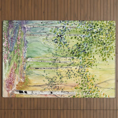 4 season watercolor collection - spring Outdoor Rug