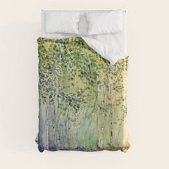 4 season watercolor collection - spring Duvet Cover