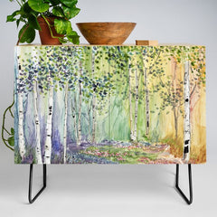 4 season watercolor collection - spring Credenza