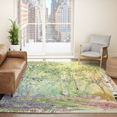 4 season watercolor collection - spring Rug