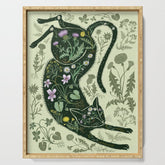 A Cat in the Wildflowers Serving Tray
